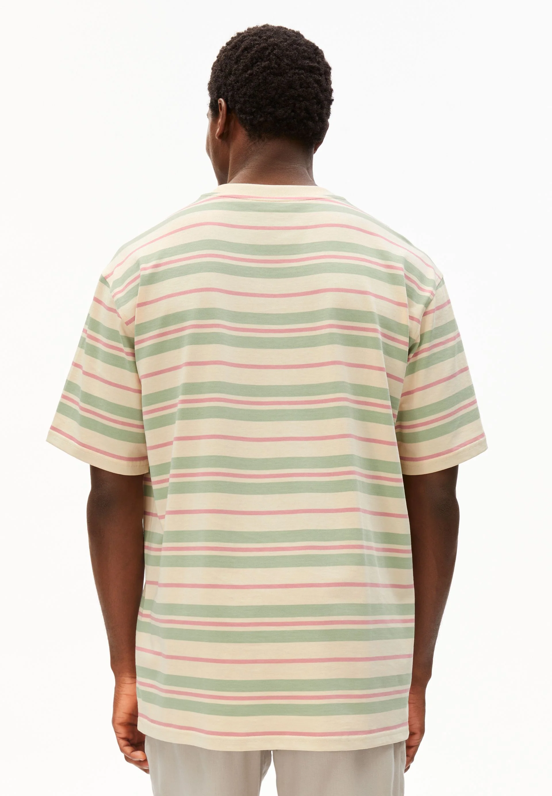 MAARKOS GESTREIFTES T-SHIRT | foam-washed berry - Image 2